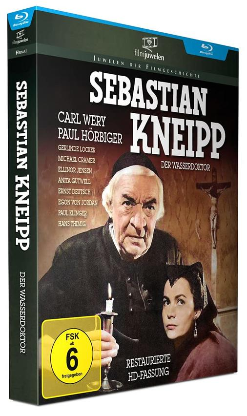DVD-Hülle mit einem Mann in Schwarz und einer Frau. Text lautet 'Sebastian Kneipp'.