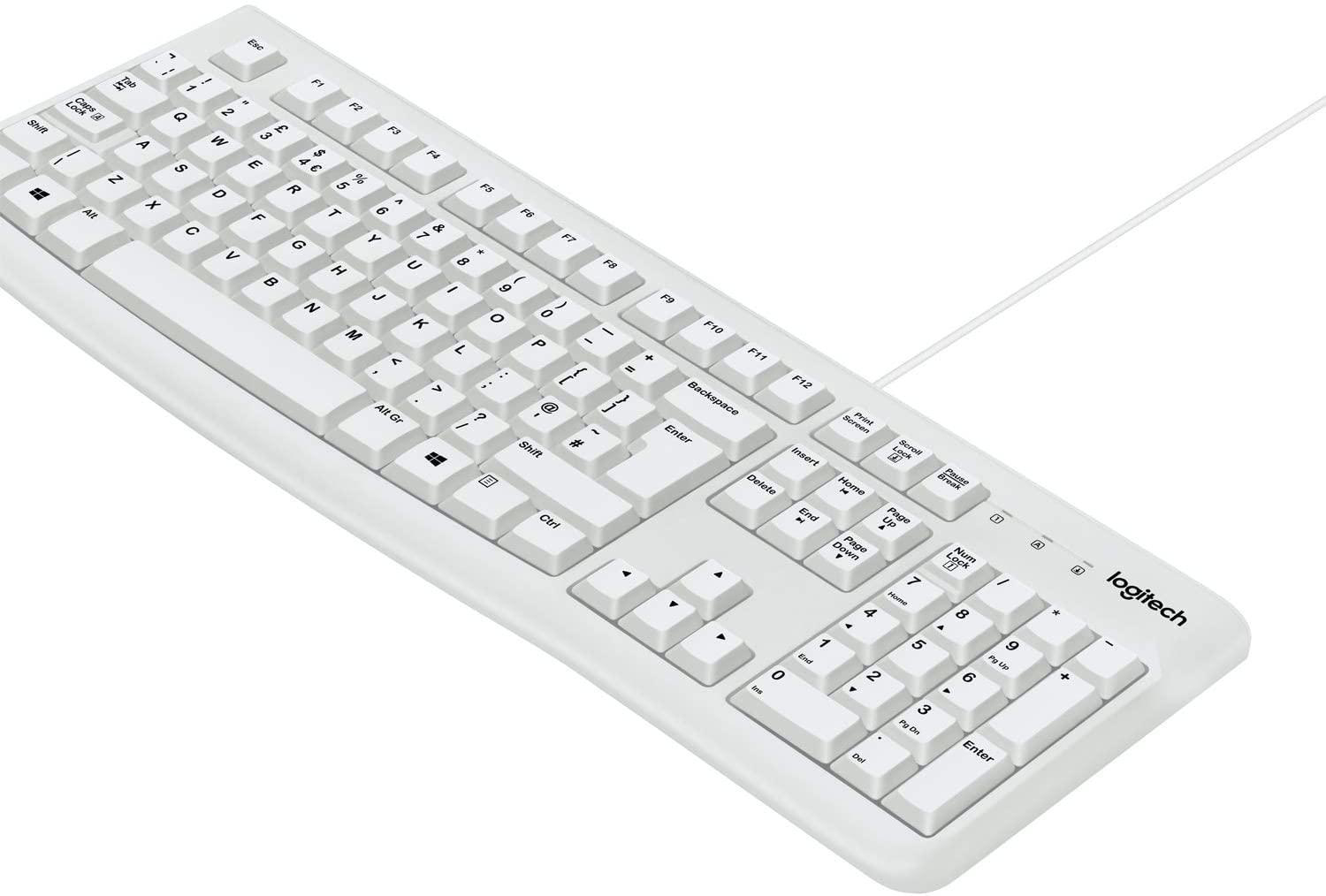 LOGITECH Keyboard Weiß Tastatur, K120, kabelgebunden
