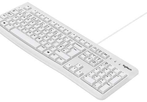 LOGITECH Keyboard K120, Weiß Tastatur Weiß SATURN | kaufen Tastatur, kabelgebunden, in