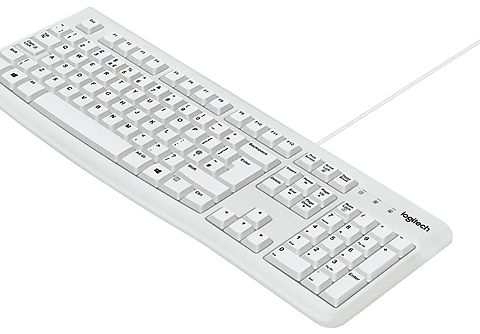 LOGITECH Keyboard K120, Tastatur, kabelgebunden, Weiß Tastatur in Weiß  kaufen | SATURN