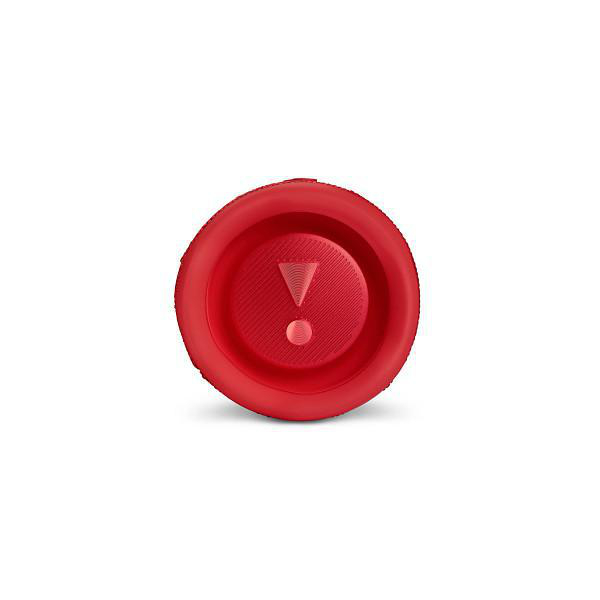 Roter Lautsprecherknopf mit weißem Ausrufezeichen darin.