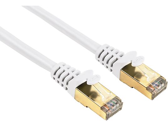 HAMA CAT-5e STP - câble réseau, 10 m, Cat-5e, blindé, 1000 Mbit/s, blanc