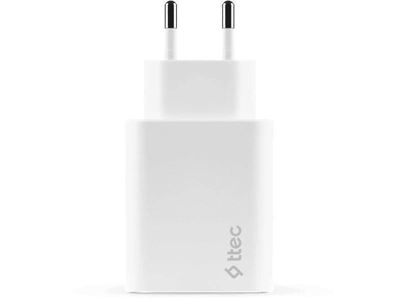 TTEC SmartCharger Duo PD 32W Seyahat Hızlı Şarj Aleti USB-C+USB-A Beyaz Şarj Aleti_1