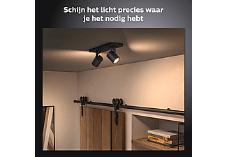 Led opbouwspot | Rechthoek | Zwart | 2x GU10 fitting