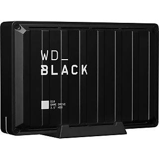 Disco duro externo 8 TB -  WD_Black D10 Game Drive, Sobremesa, Para PC o Consolas, 7200 rpm, 250 MB/s, Negro