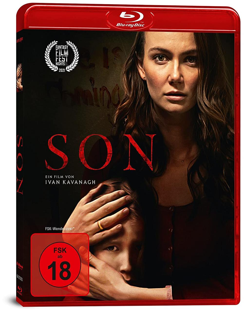 DVD-Cover für den Film "Son". Eine Frau und ein Kind werden gezeigt, mit dem Text "Son".