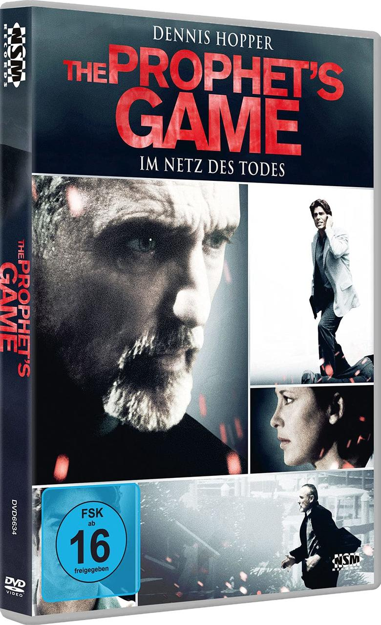 DVD-Cover des Films "The Prophet's Game" mit Dennis Hopper's Bild.