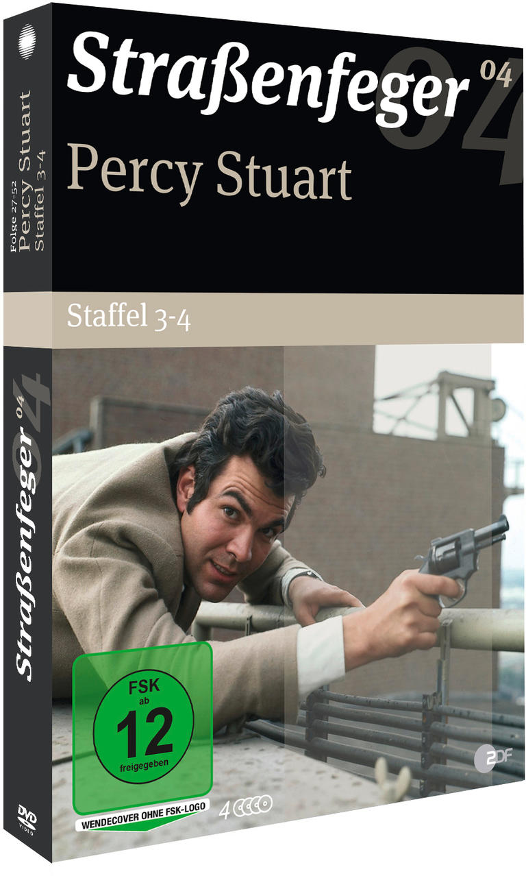 DVD-Hülle einer deutschen Fernsehsendung mit einem Mann, der eine Waffe hält. Der Titel lautet 'Straßenfeger'.