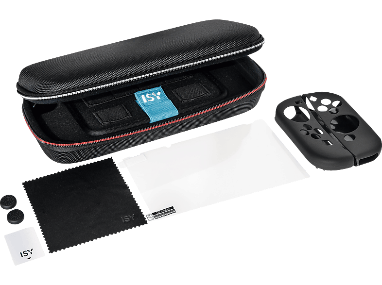 ISY für IC-5017 Nintendo Switch Schwarz Starter OLED Kit (8-teilig),