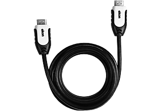 EKON ECVHDMI18MMK - HDMI Kabel, 1.8 m, 18 Gbit/s, Schwarz/Weiss