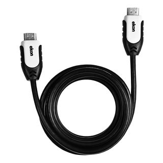 EKON ECVHDMI18MMK - Câble HDMI, 1.8 m, 18 GBps, Noir/blanc