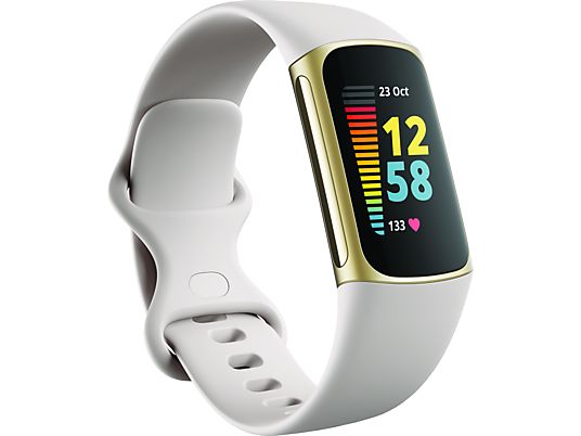 FITBIT Charge 5 - Fitness-Tracker (Mondweiss/Softgold)