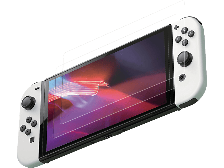 ISY IC5016 Schutzglas für Nintendo Switch OLED (2 Stück), Transparent