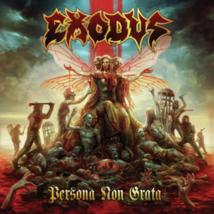 Albumcover für Exodus 'Persona Non Grata' mit Fantasy-Artwork.