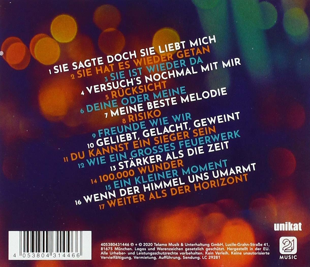 Die Rückseite eines Albums mit deutschen Songtiteln und Credits.