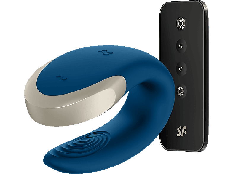 SATISFYER Double Love - Paarvibrator (Blau)