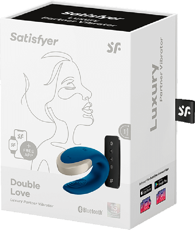 Una scatola con un vibratore e un telecomando. La scatola ha la faccia di una donna.