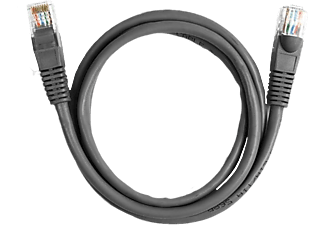EKON ECITLAN5E10GY - Câble réseau, 1 m, Cat-5e, 1 Gbits/s., Gris