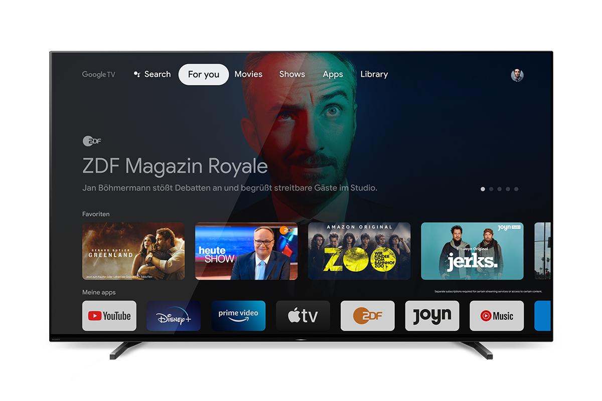 SONY XR-55A80J OLED TV (Flat, 55 Zoll / 139 cm, OLED 4K, SMART TV, Google TV)