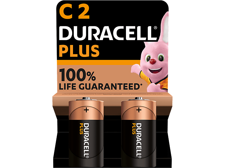 Pilas - Duracell Plus C, 2 unidades, 1.5 V LR14 MN1400, Tipo C