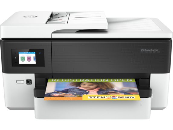 Impresora Hp Officejet pro 7720wf 7720 y0s18a tinta de formato ancho a3a4 imprime escanea copia fax wifi ethernet usb 2.0 smart app pantalla lcd blanca hasta a3 multifuncion 512 2218 22