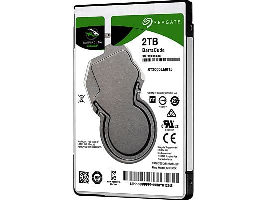 SEAGATE BarraCuda - Disque dur (HDD, 2 To, argent)