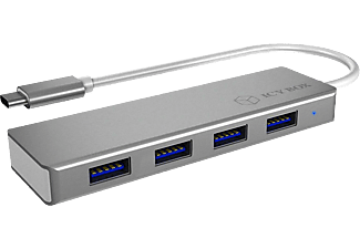 ICY BOX IB-HUB1425-C - Hub USB 3.0 di tipo C (Argento)