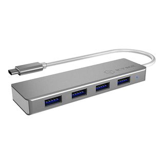 ICY BOX IB-HUB1425-C - USB 3.0 Type-C Hub (Silber)