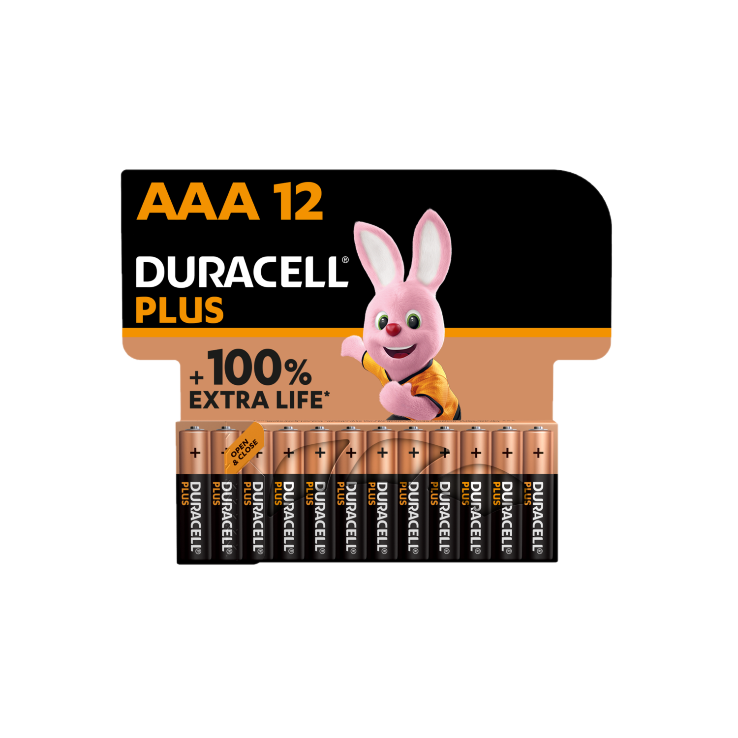 Duracell Pilas Alcalinas plus aaa 1.5 voltios lr03 mn2400 paquete de 12 lr3 pack