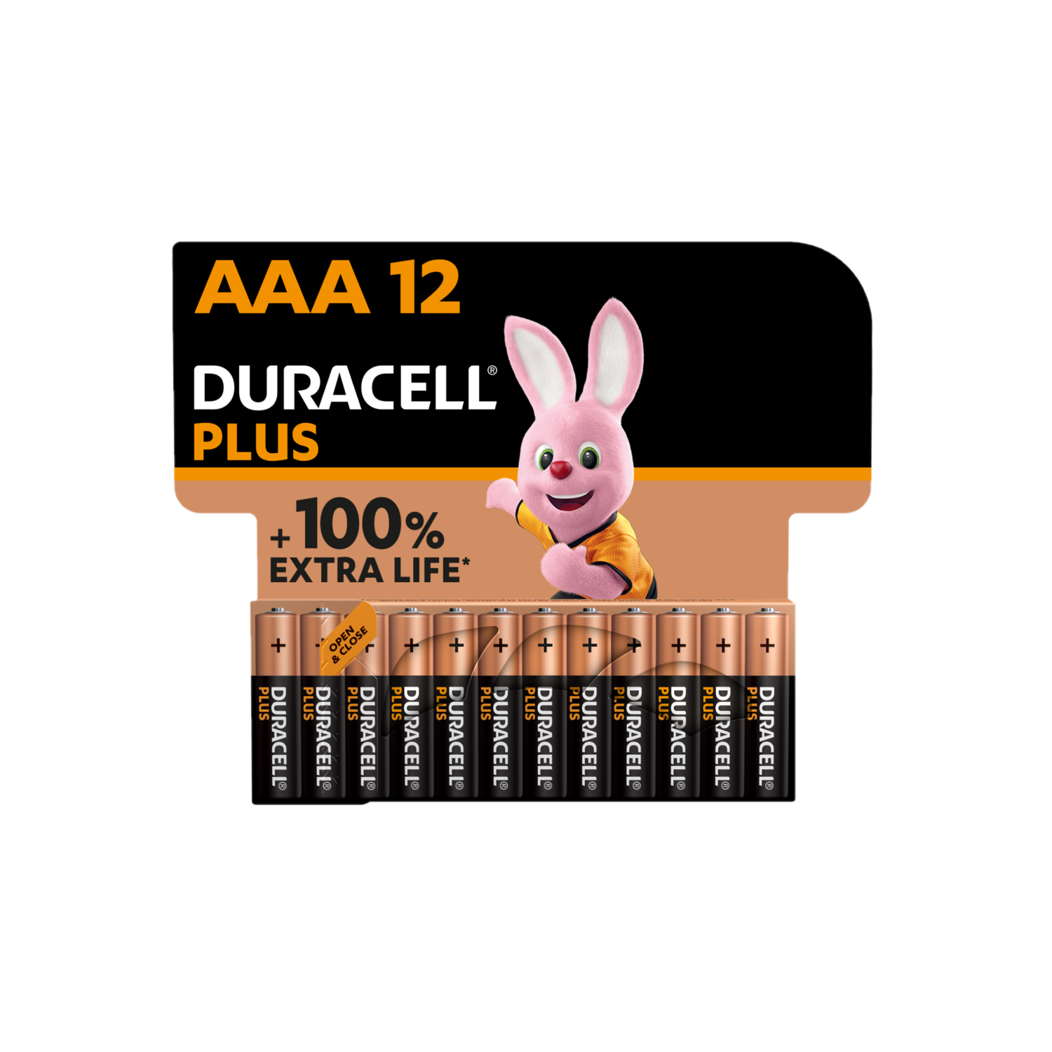 Duracell Pilas Alcalinas plus aaa 1.5 voltios lr03 mn2400 paquete de 12 lr3 pack