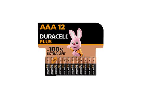 Pilas AAA  Duracell PLUS AAA LR03 / LR3, Pilas alcalinas, Pack 12