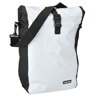 FISCHER 86264 GEPÄCKTRÄGERTASCHE KURIER, Weiß/Schwarz)