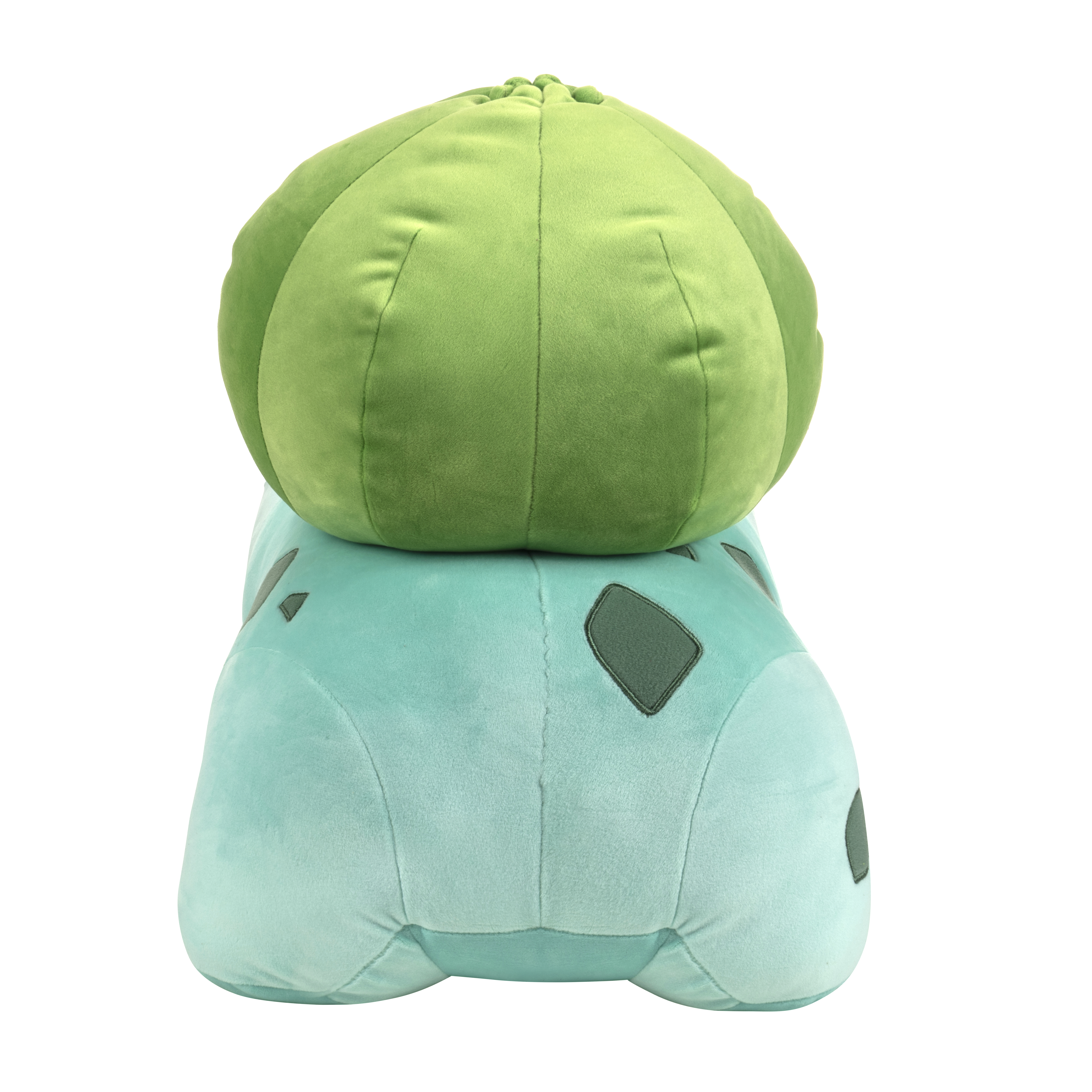 Bulbasaur-Plüschtier mit einer grünen Knolle oben drauf.