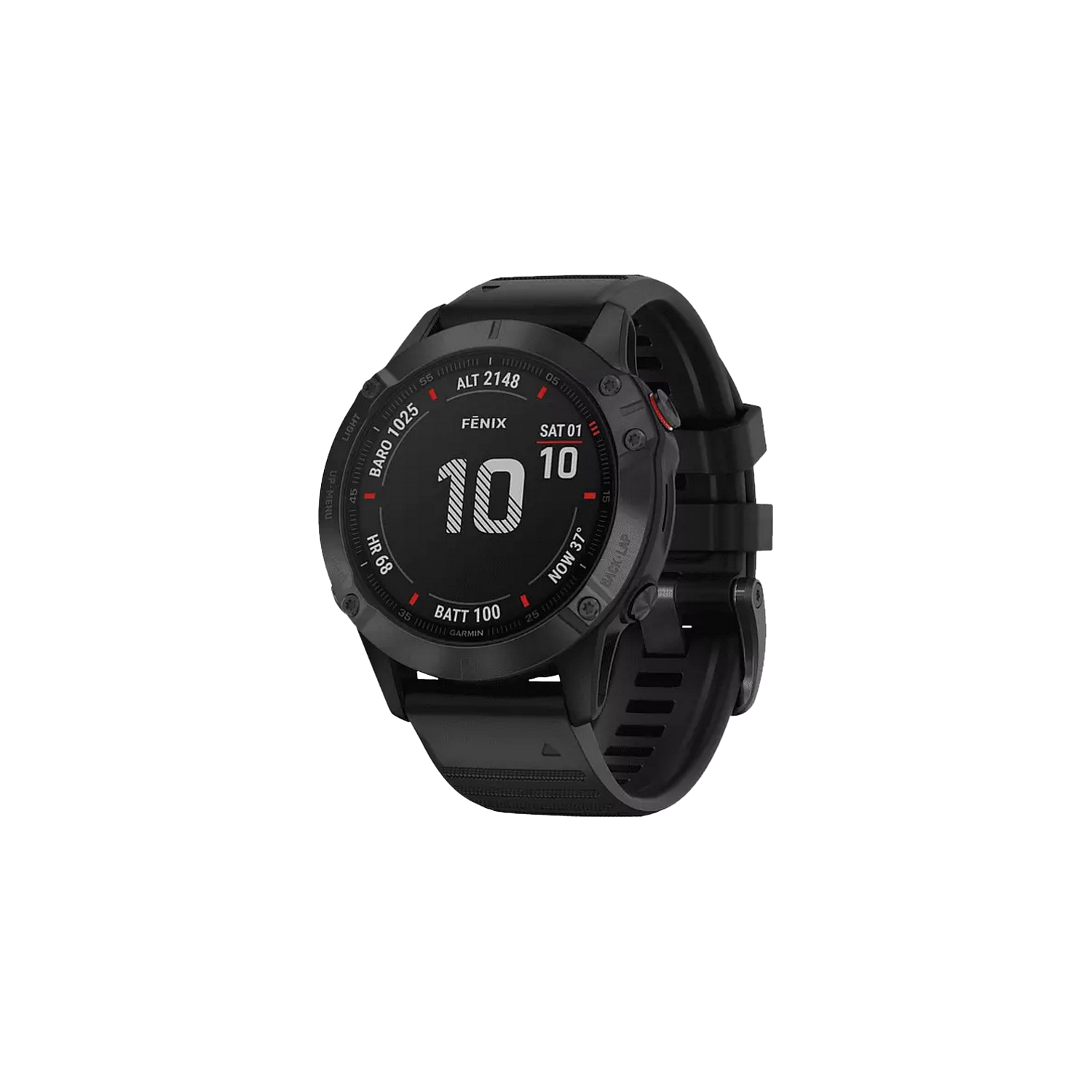 Reloj deportivo - Garmin Fenix 6 Pro, Negro, GPS, Sensores ABC, Aplicaciones deportivas