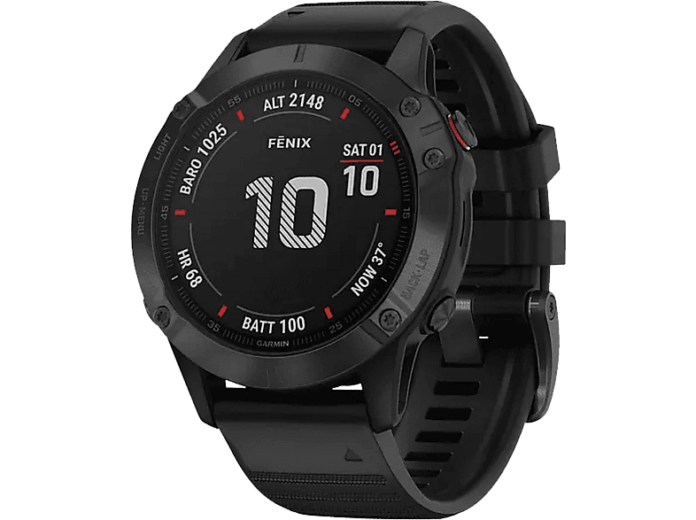 Reloj deportivo  Garmin Fénix 7 S Pro, Negro, Carga Solar, 108-182 mm,  1.2, Multideporte, GPS