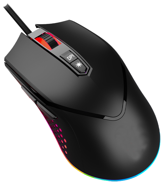 Qware - muis - gaming - Milford - RGB - verlichting - 10000DPI - 7 knoppen - programmeerbaar