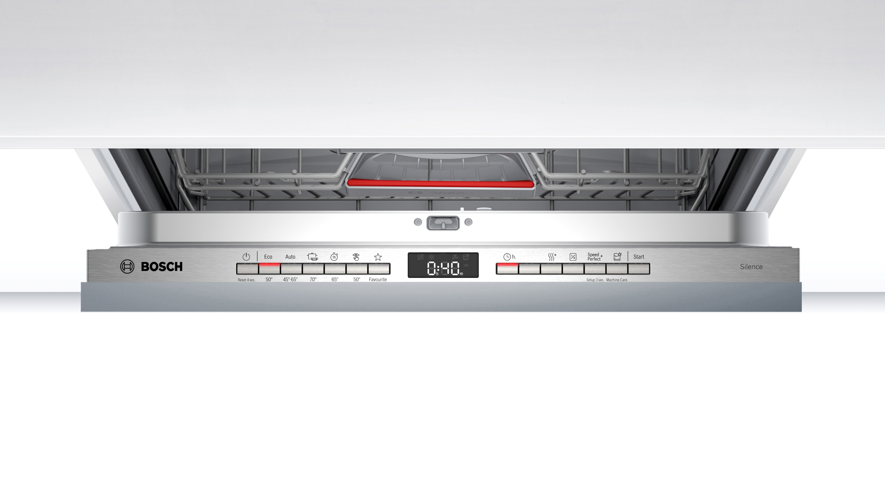 BOSCH SGV4HVX31E Geschirrspüler (vollintegrierbar, Besteckschublade, 598 mm breit, 46 dB(A), E, Edelstahl (Blende))