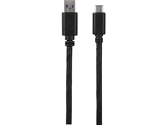HAMA 00135741 - Kabel USB-C zu USB-A, 1.8 m, 480 MBit/s, Schwarz