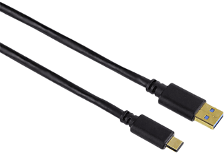 HAMA 00135734 - Kabel USB-C zu USB-A, 0.25 m, 5 Gbit/s, Schwarz