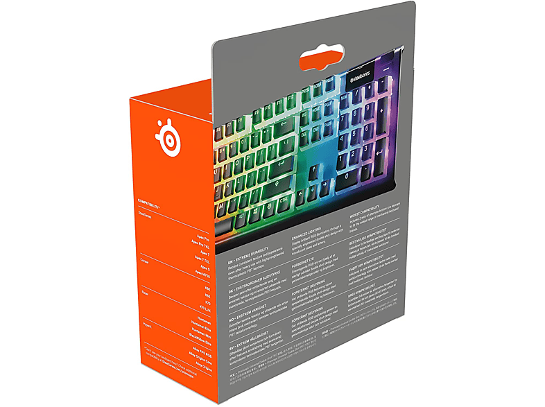 STEELSERIES PrismCaps UK Tuş Dizilimi Oyun Klavye Tuş Takımı Siyah_5