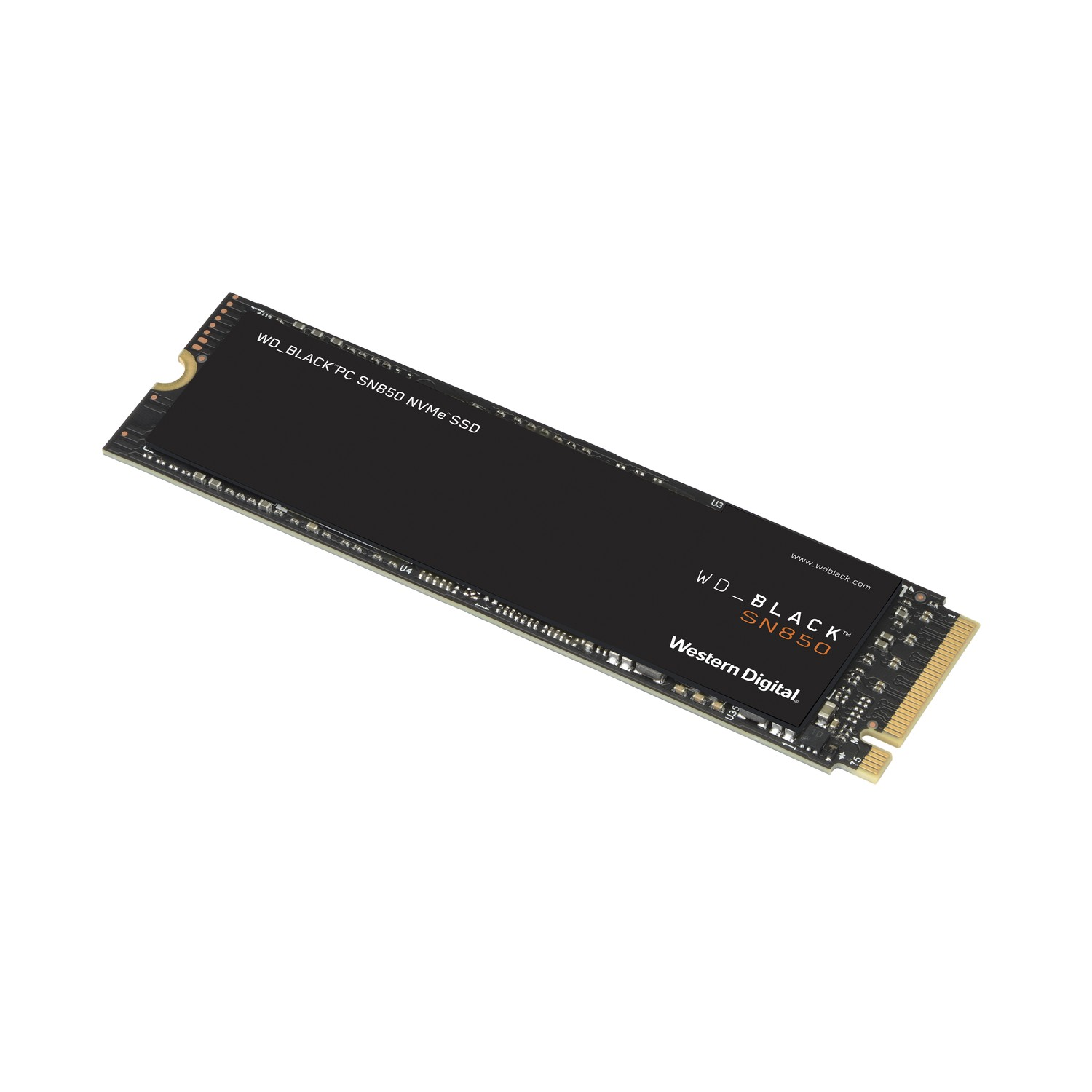 Disco duro SSD interno 1 TB - WD_Black SN850 NVMe SSD, PCIe Gen4, 3D NAND, 7000 MB/s, Sin Disipador de Calor, Negro