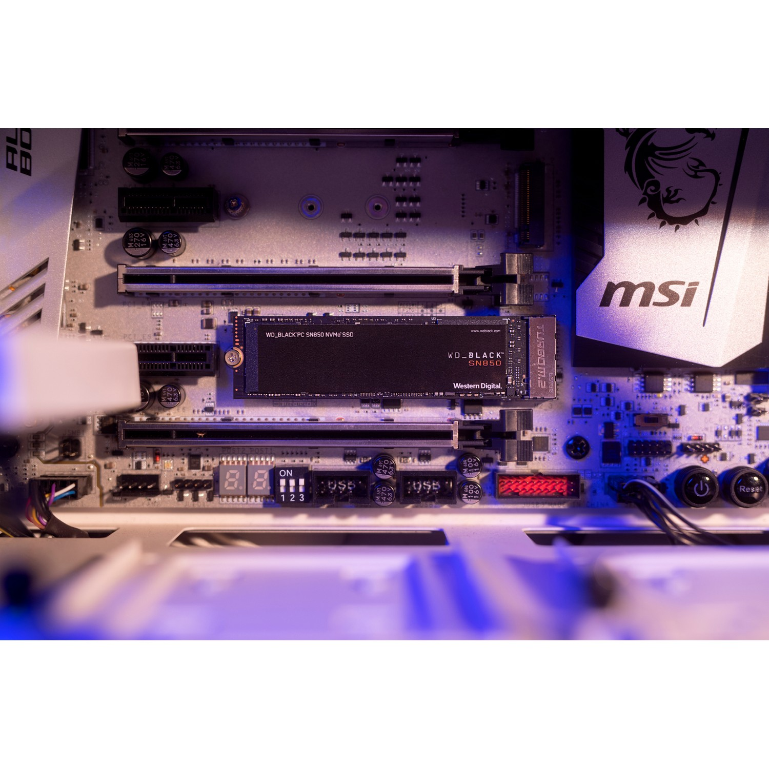 Disco duro SSD interno 2 TB - WD_Black SN850 NVMe SSD, PCIe Gen4, 3D NAND, 7000 MB/s, Sin Disipador de Calor, Negro