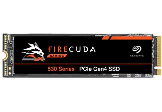Disco duro SSD 1 TB - Seagate SSD FireCuda 530 ZP1000GM3A013, 6000 MB/s Write, PCIe Gen4 x4 NVMe 1.4, Negro