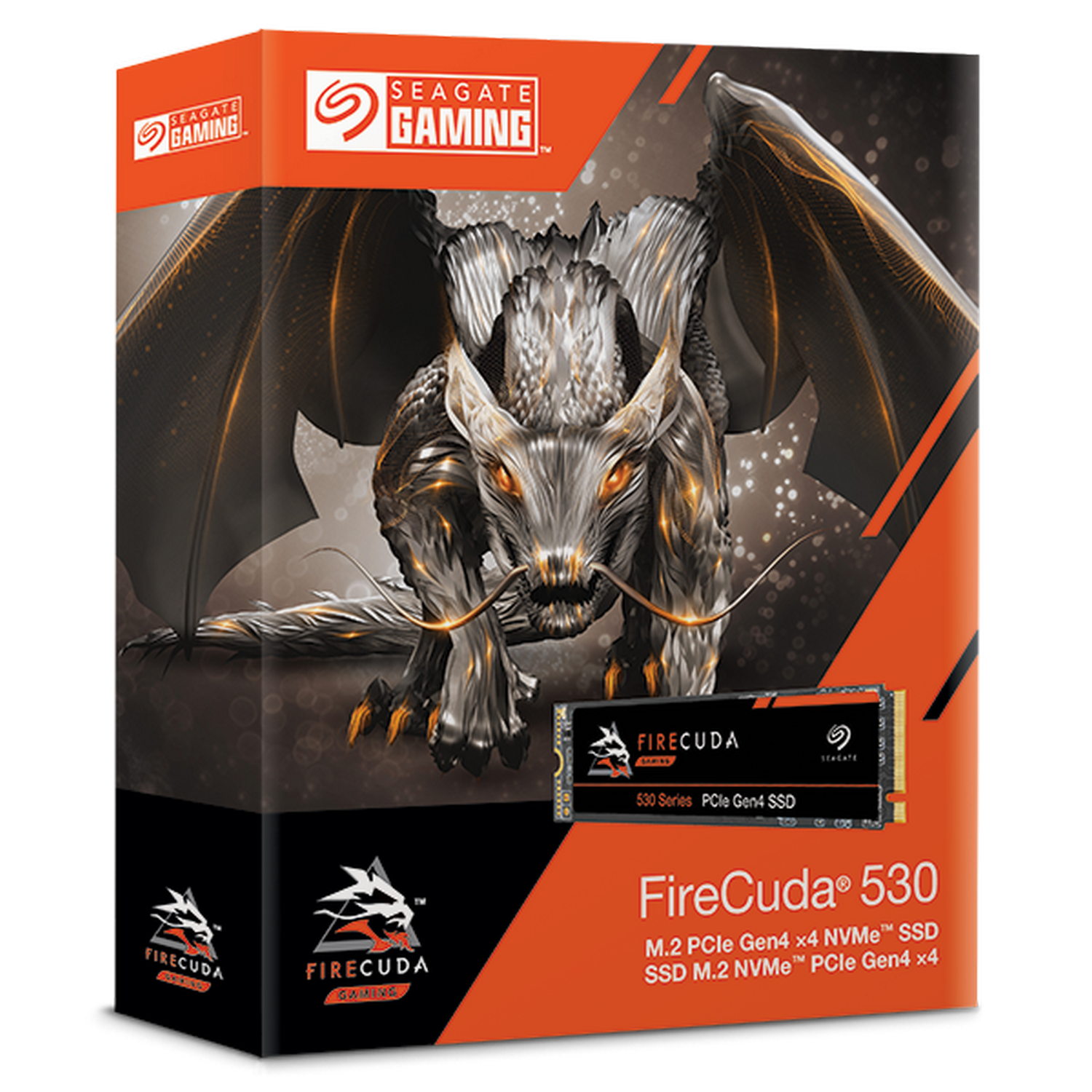 Disco duro SSD 4 TB - Seagate SSD FireCuda 530 ZP4000GM30013, 6900 MB/s Write, PCIe Gen4 x4 NVMe 1.4, Negro