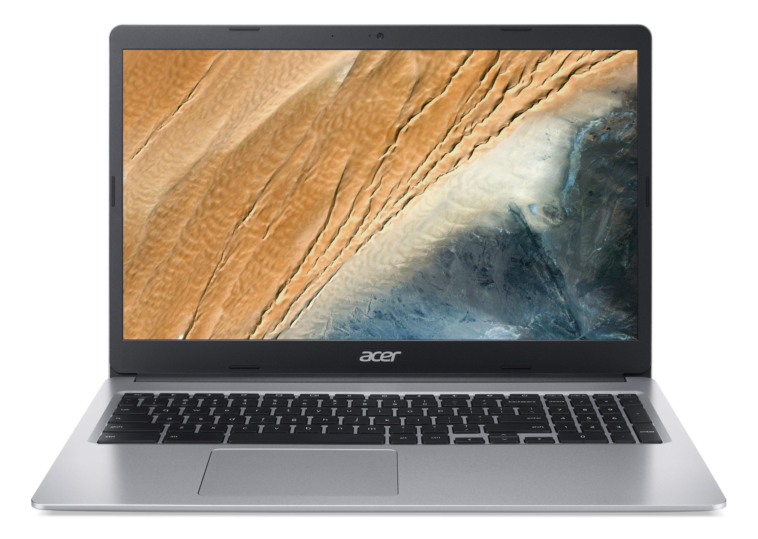 4 UHD Intel®, Chromebook GB 15 eMMC, Chromebook, Prozessor, RAM, Silber GB Intel® Display Chrome OS Touchscreen, ACER N4120 15,6 64 Google mit 600, Zoll (CB315-3HT-C1DY),