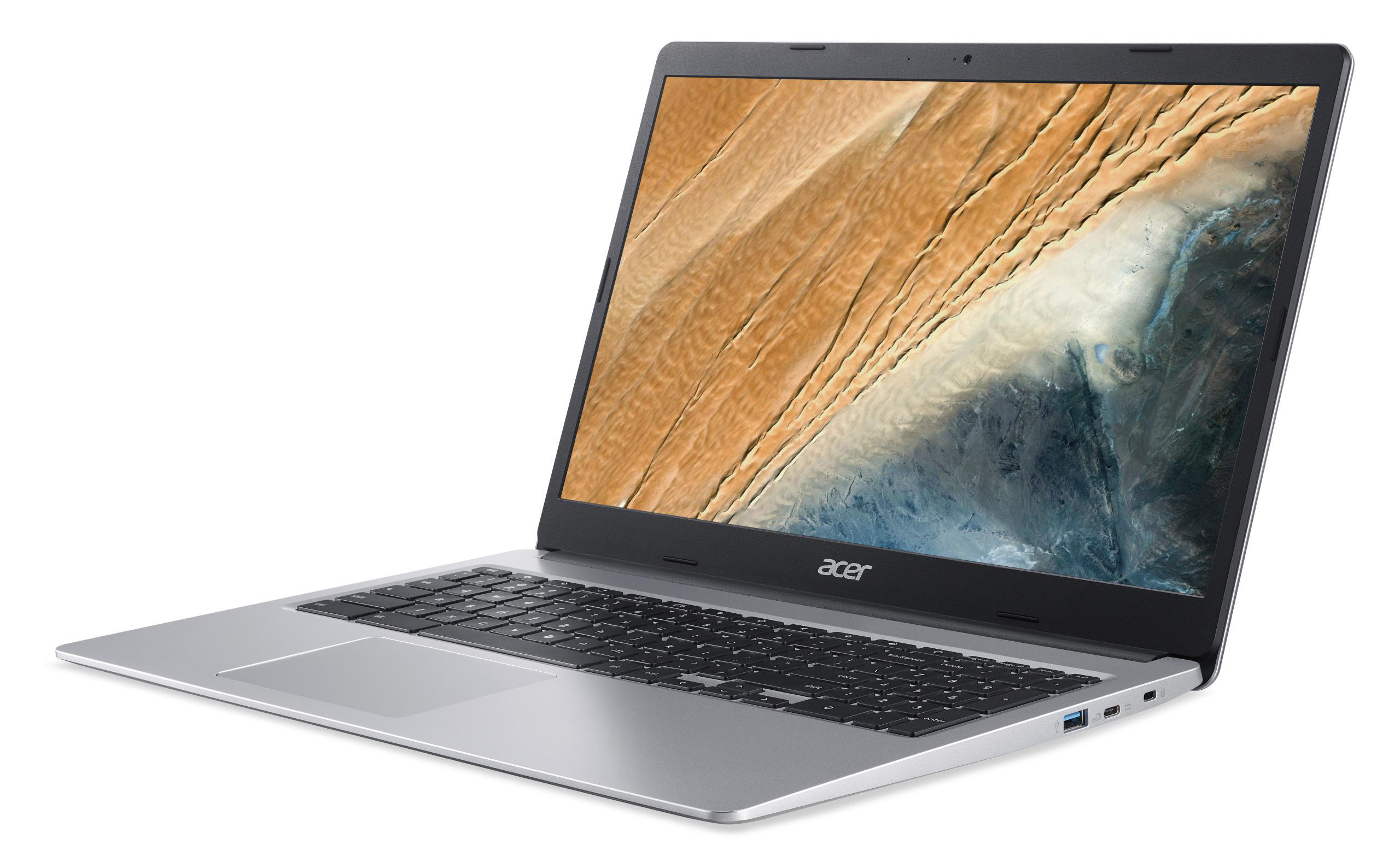 4 UHD Intel®, Chromebook GB 15 eMMC, Chromebook, Prozessor, RAM, Silber GB Intel® Display Chrome OS Touchscreen, ACER N4120 15,6 64 Google mit 600, Zoll (CB315-3HT-C1DY),