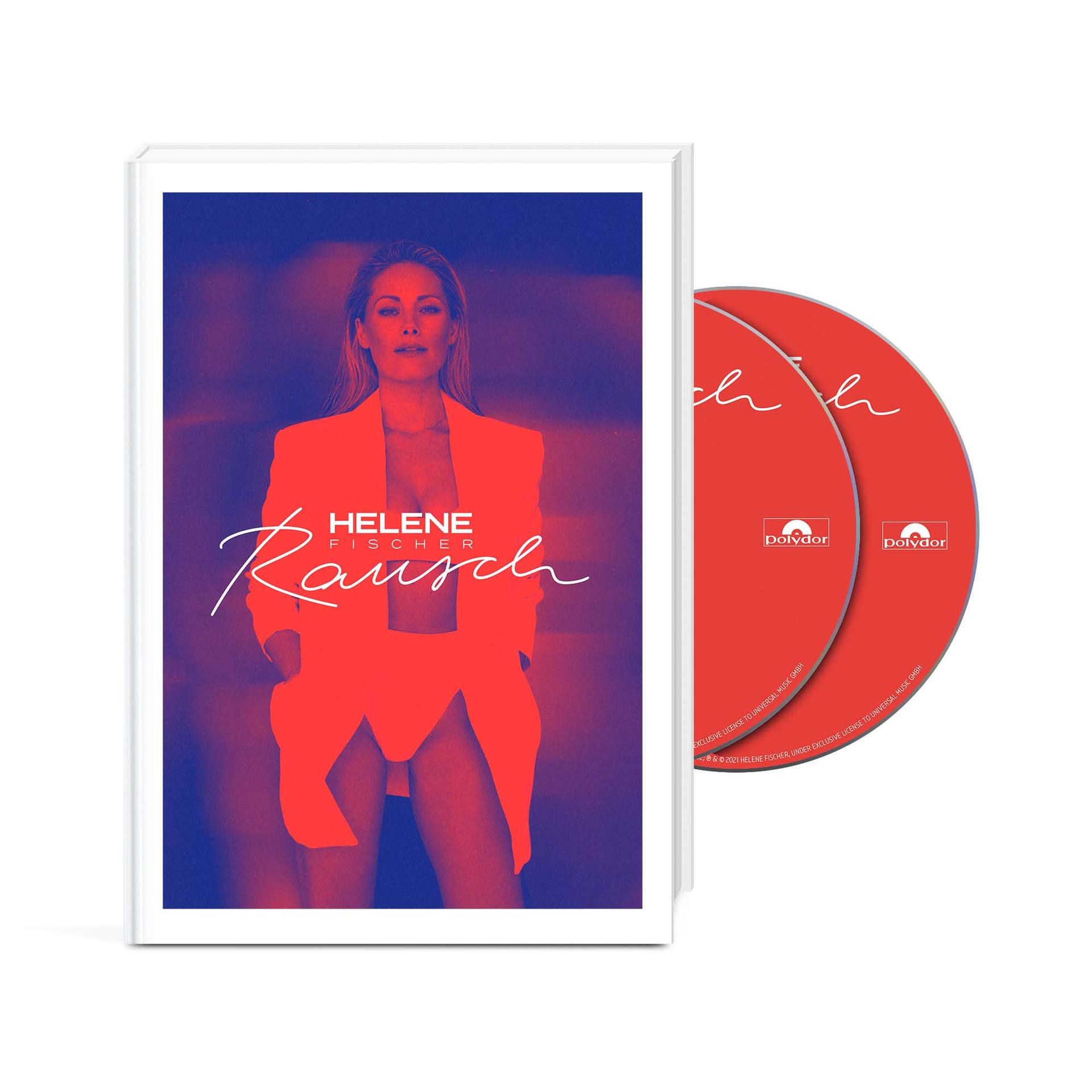 CD-Albumcover. Eine Frau in rotem Blazer, zwei CDs.