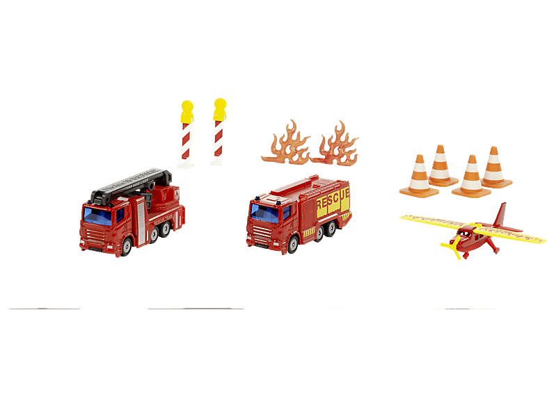 SIKU 6330 Spielzeugmodellfahrzeug, Geschenkset Feuerwehr Mehrfarbig