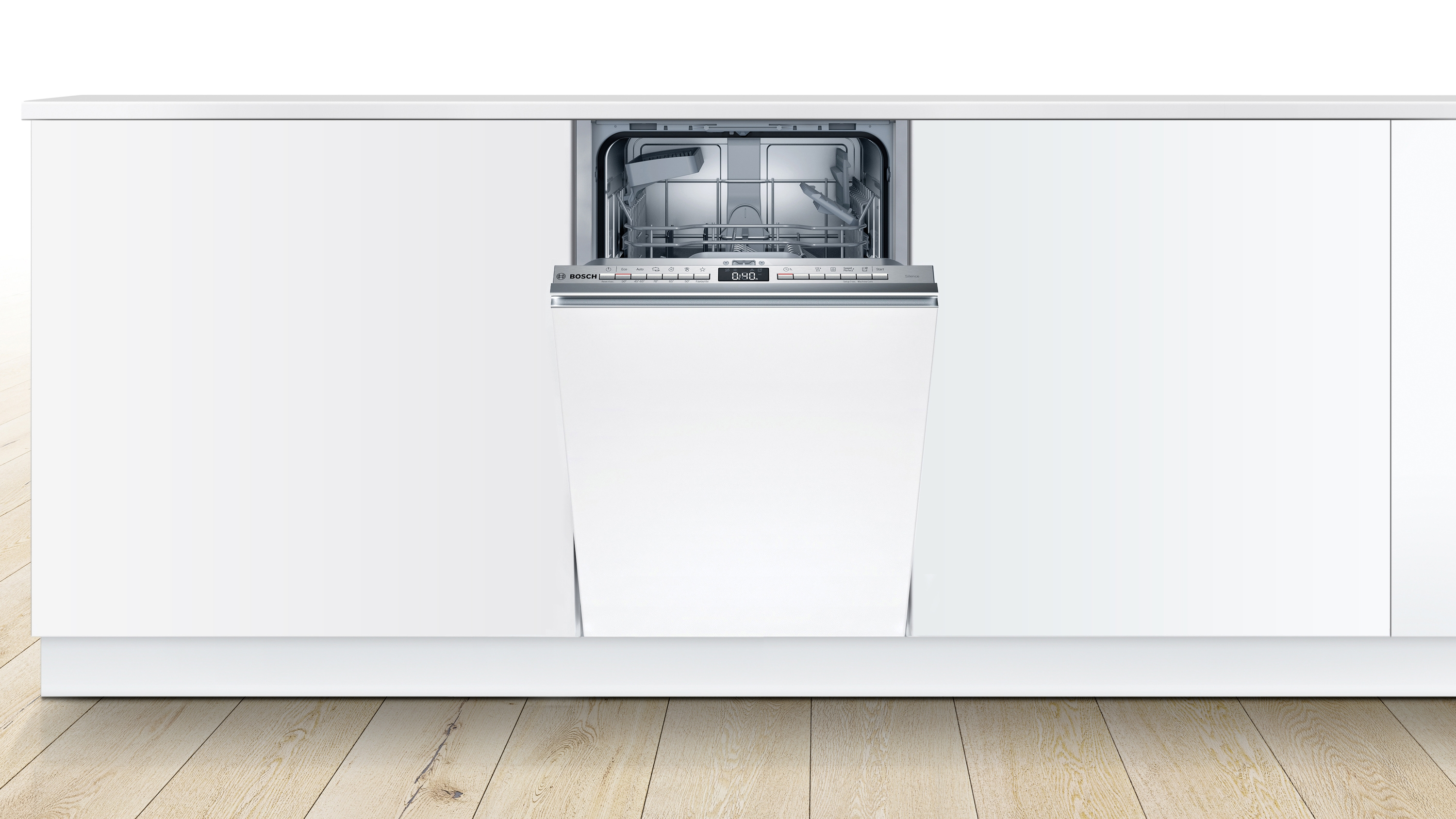 BOSCH SRV4HKX53E Serie 4 Geschirrspüler (vollintegrierbar, 448 mm breit, 45 dB (A), E)