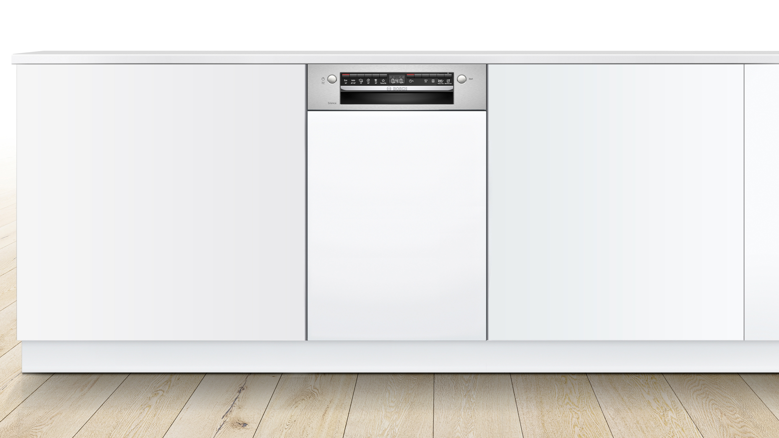 BOSCH SRI4HKS53E Serie 4 Geschirrspüler (teilintegrierbar, 448 mm breit, 45 dB (A), E)